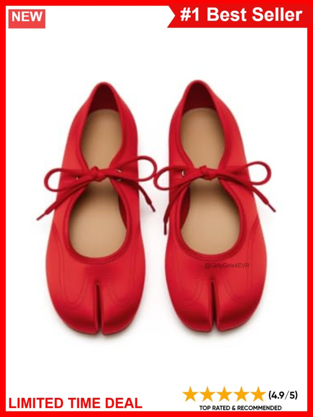 Lace Up Split Toe Mary Jane Flats Satin Ballet Comfort Shoes